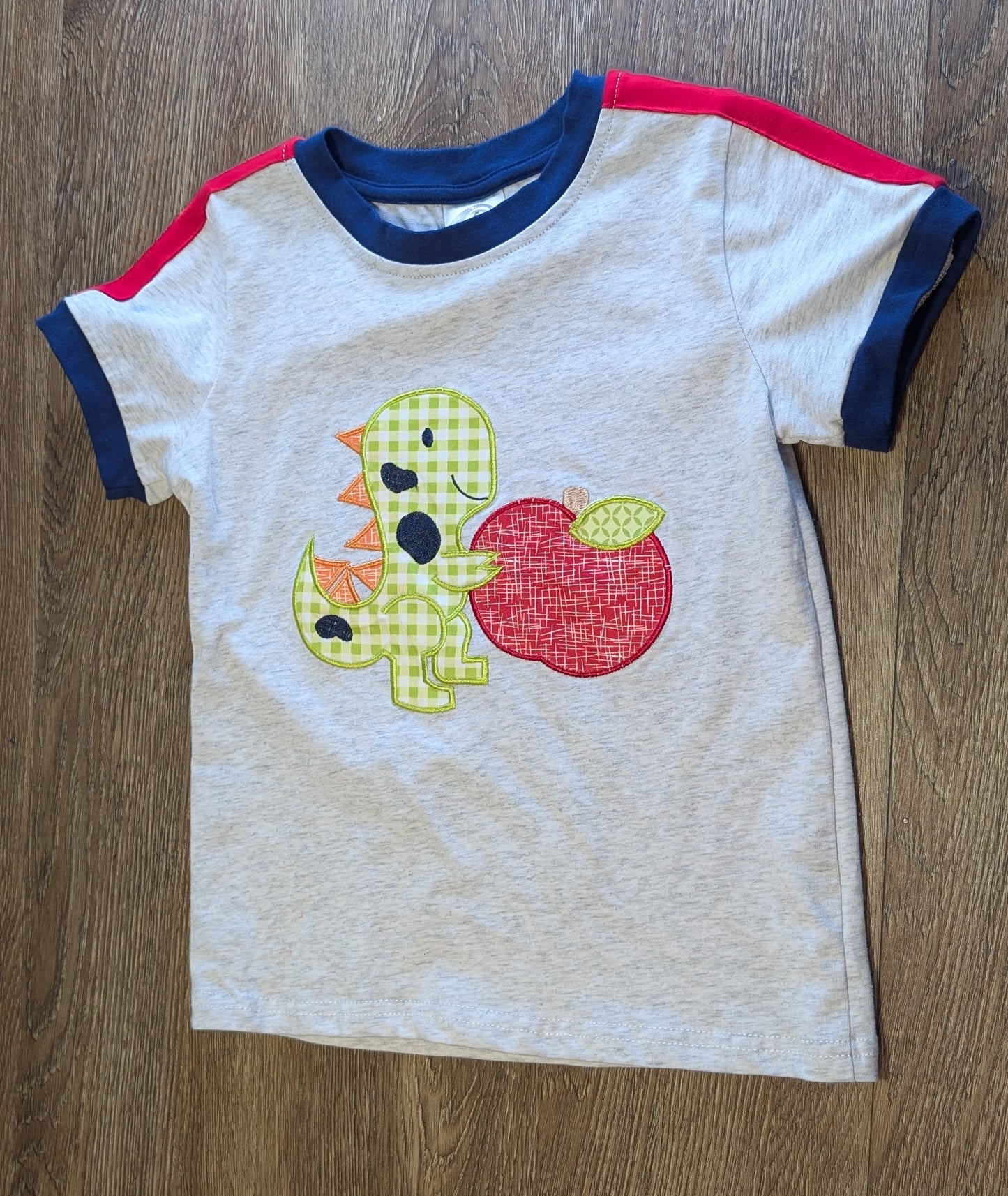 Grey Dino Applique Shirt