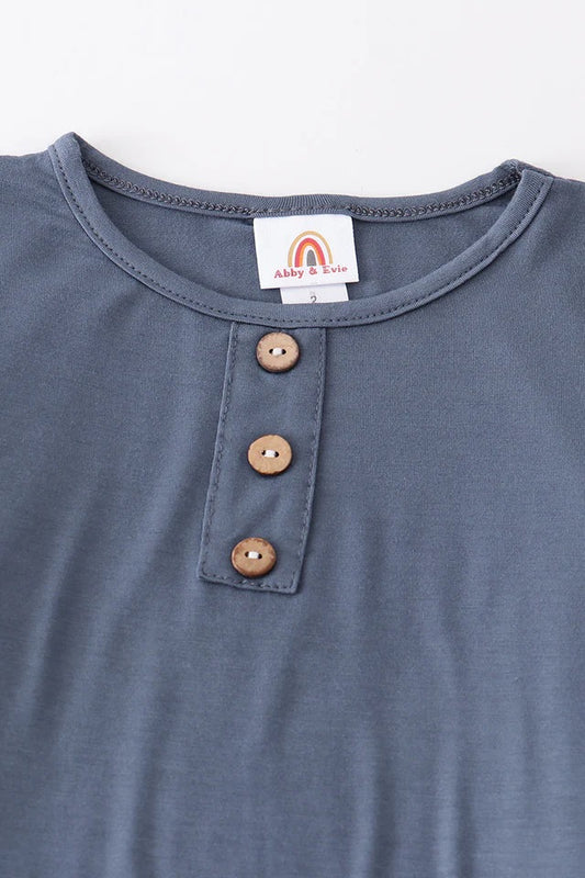 Blue Pajamas Bamboo Set