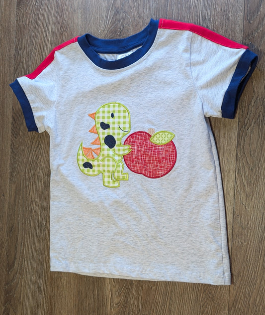 Grey Dino Applique Shirt