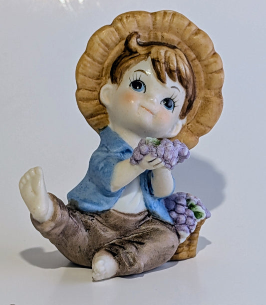 Home Décor- Child with grapes Figurine