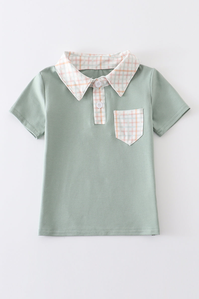 Pocket Shirt- Green and Plaid