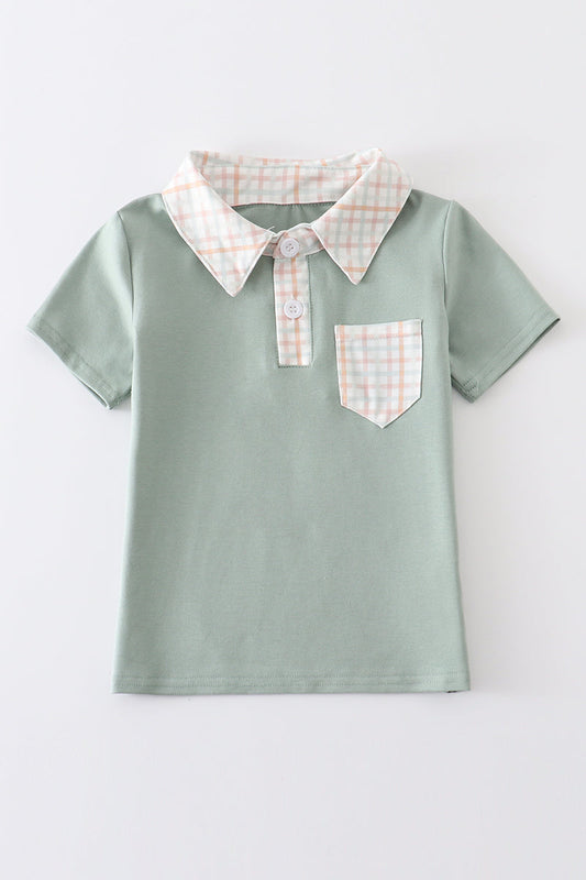 Pocket Shirt- Green and Plaid
